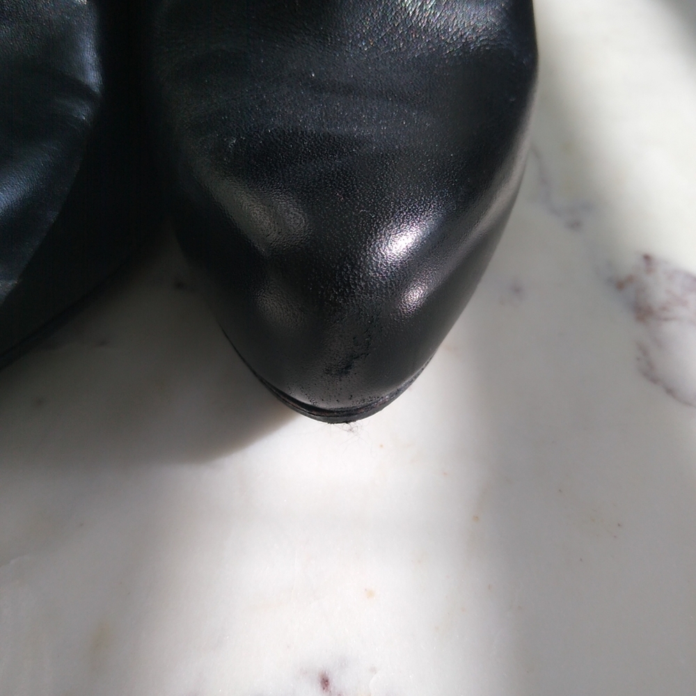 All Saints Koko black leather platform bootie size 7 - Picture 3 of 9